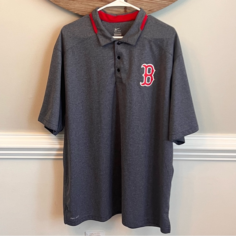 Men’s MLB Nike DRI-FIT Boston Red Sox Polo Shirt, Size XXL